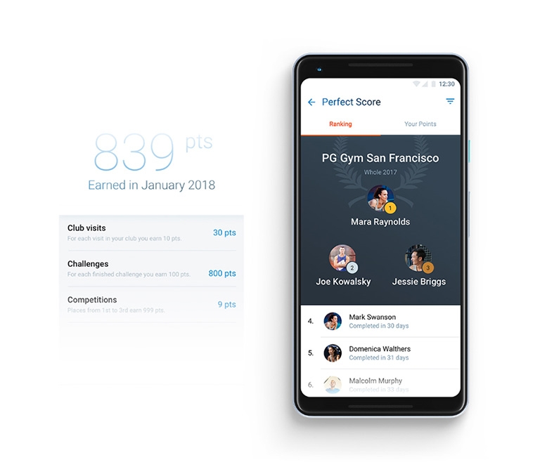 Perfect Gym Mobile App Perfect Score Game