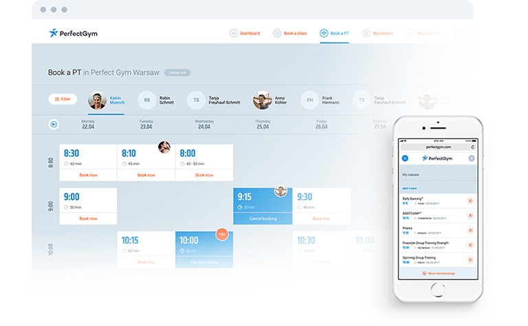 Sistema di prenotazione di classi e allenamenti PT