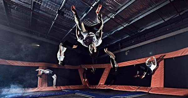 Perfect Gym example of skilled trampoline tricks