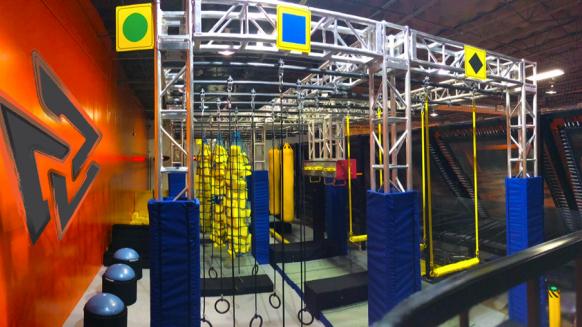 PerfectGym Trampoline park design ninja course example