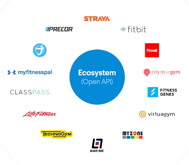 digital ecosystem which consumers interact with different fitness apps